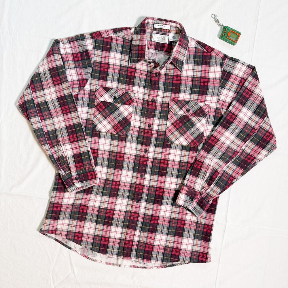 Vintage Sears Men's Store Plaid Flannel Shirt - L